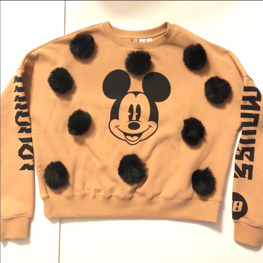 H&M Mickey Mouse Pom Poms Sweater